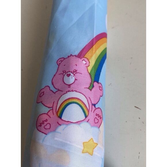 Care Bears Rainbow Umbrella Auto Open Close Blue Compact NEW - Picture 3 of 10